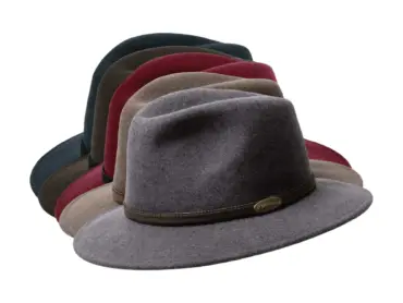Filzhut City Style aus meliertem Wollfilz mit Lederband