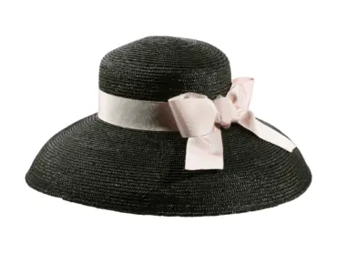 Damencloche Sommerhut Audrey aus Weizenstroh mit Rebsband und Schleife