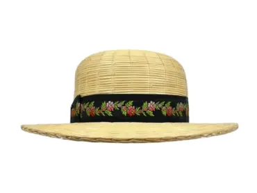 Röhrlihut Freiamt Aristauer aus Weizenstroh mit Blumenband
