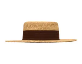 Vaquero Strohhut aus Weizenstroh mit braunem Rebsband