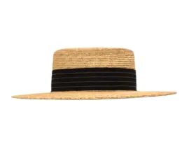 Vaquero Strohhut aus Weizenstroh mit schwarzem Rebsband