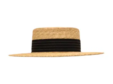 Vaquero Strohhut aus Weizenstroh mit schwarzem Rebsband