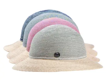 Sommerhut Cloche aus Hanf und Stroh mit Naturrand
