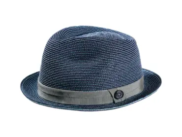 Sommerhut Trilby mit farbigen Streifen – Natur/Schwarz, Natur/Altrosa, Natur/Olivegrün