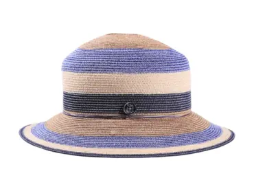 Damen Sommerhut Cloche "colorful Hemp" aus Hanf mit farbigem Fadenspiel
