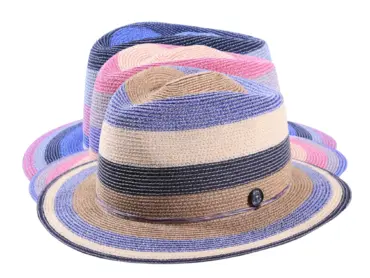 Fedora Strohhut Fancy Hemp aus Hanf in Risa Farben