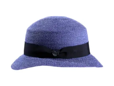 Damen Sommerhut Cloche aus Hanf in Braun oder Jeansblau mit Rollfunktion