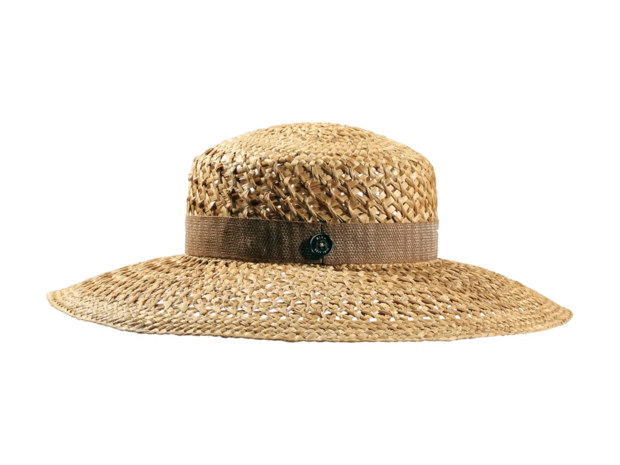 Luftiger Damen Sommerhut Cloche Straw-breeze aus Naturstroh mit Rebsband