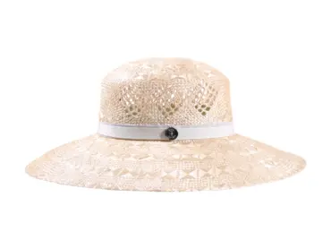 Sommerhut Cloche aus Sisol mit Leinenband in Vanille