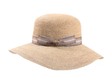 Damen Strohhut Cloche Raffia gehäkelt