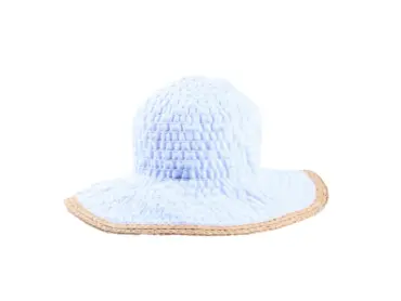 Damen Sommerhut Cloche aus Bänder in Ciel
