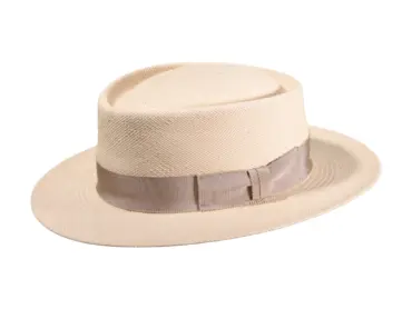Panamahut Spanier Style aus naturfarbenem Panamastroh mit Rebsband