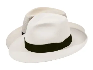 Panamahut Fedora Bogart Brisa mit schwarzem Rebsband
