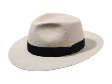 Panamahut Fedora Bogart Brisa mit schwarzem Rebsband