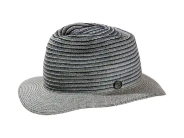 Player-Strohhut aus Raffia mit Stoffband und Diamantkrone