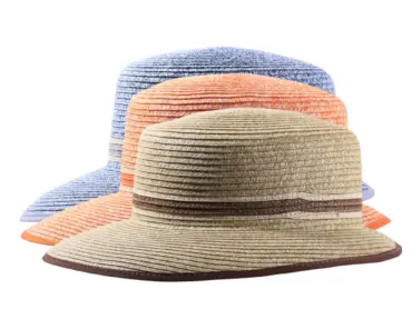 Liegestuhl Hut aus Cellulose mit Kontrastgarnitur