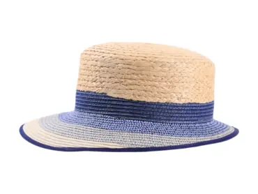 Sommerhut „Liegestuhlhut Multicolor“ mit Streifendesign in Schwarz, Beige und Jeans