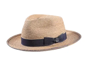 Fedora Sommerhut aus Raffia mit Jeansgarnitur