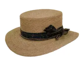 Western Raffiahut mit Multicolor Hutband mit Hülsenfrüchte als deko