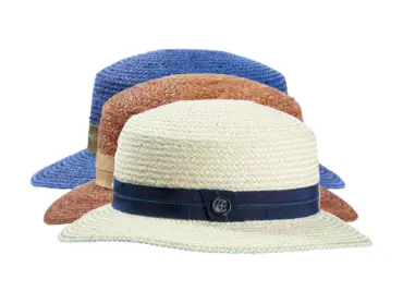 Damen Sommerhut aus Raffia in Cloche-Form mit Groisgrain-Garnitur