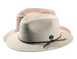 Fedora Sommerhut aus Leinen-Hanf-Mix in Beige