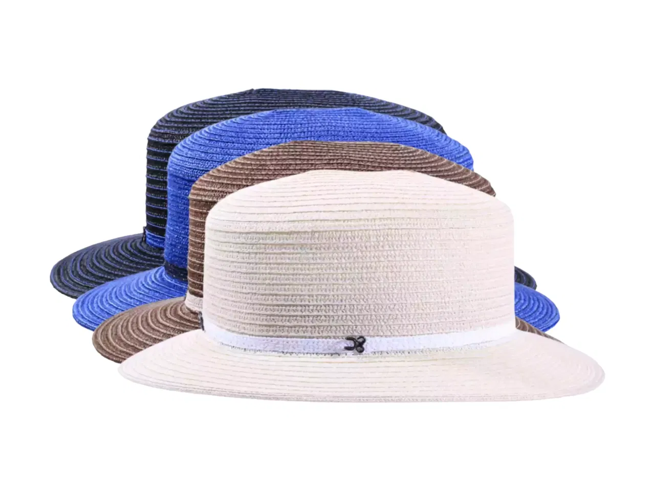 Damencloche aus Bast in vier Farbvarianten mit rollbarer Funktion