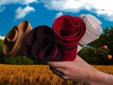 Damencloche aus Bast in vier Farbvarianten mit rollbarer Funktion