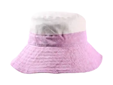 Sommerlicher Stoffhut aus Leinen und Baumwolle mit breitem Rand in Gelb, Nougat oder Rot