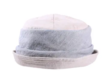 Damen Sommerhut Cloche Leinen gestreift in Navy