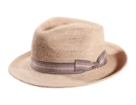 Sommerhut Fedora Bogart Raffia gehäkel