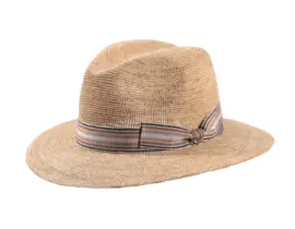 Sommerhut Fedora Traveler Raffia gehäkelt