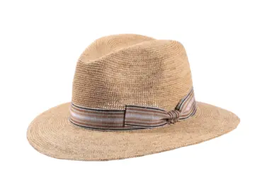 Sommerhut Fedora Traveler Raffia gehäkelt