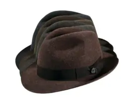 Trilby Stichelhaar meliert mit Klapprand & imprägniert