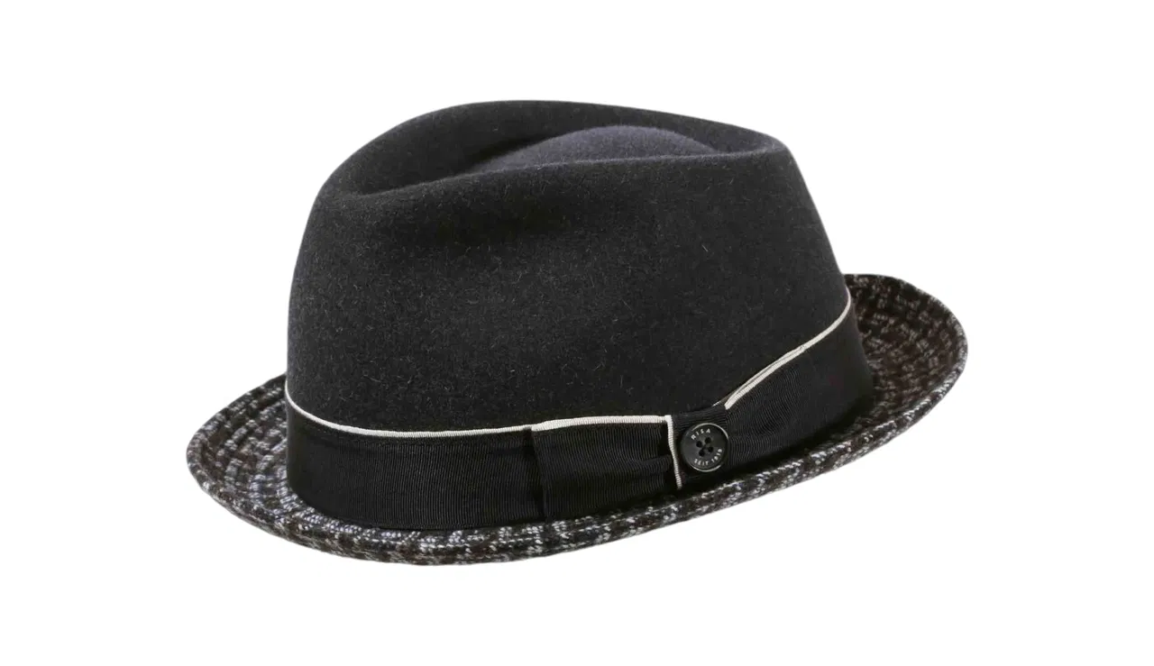 Haarfilzhut Player meliert mit Wollstoff