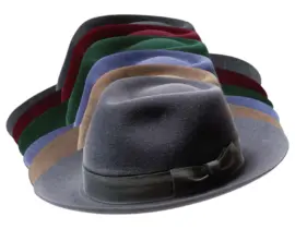 Haarfilzhut Velours in Fedora Style