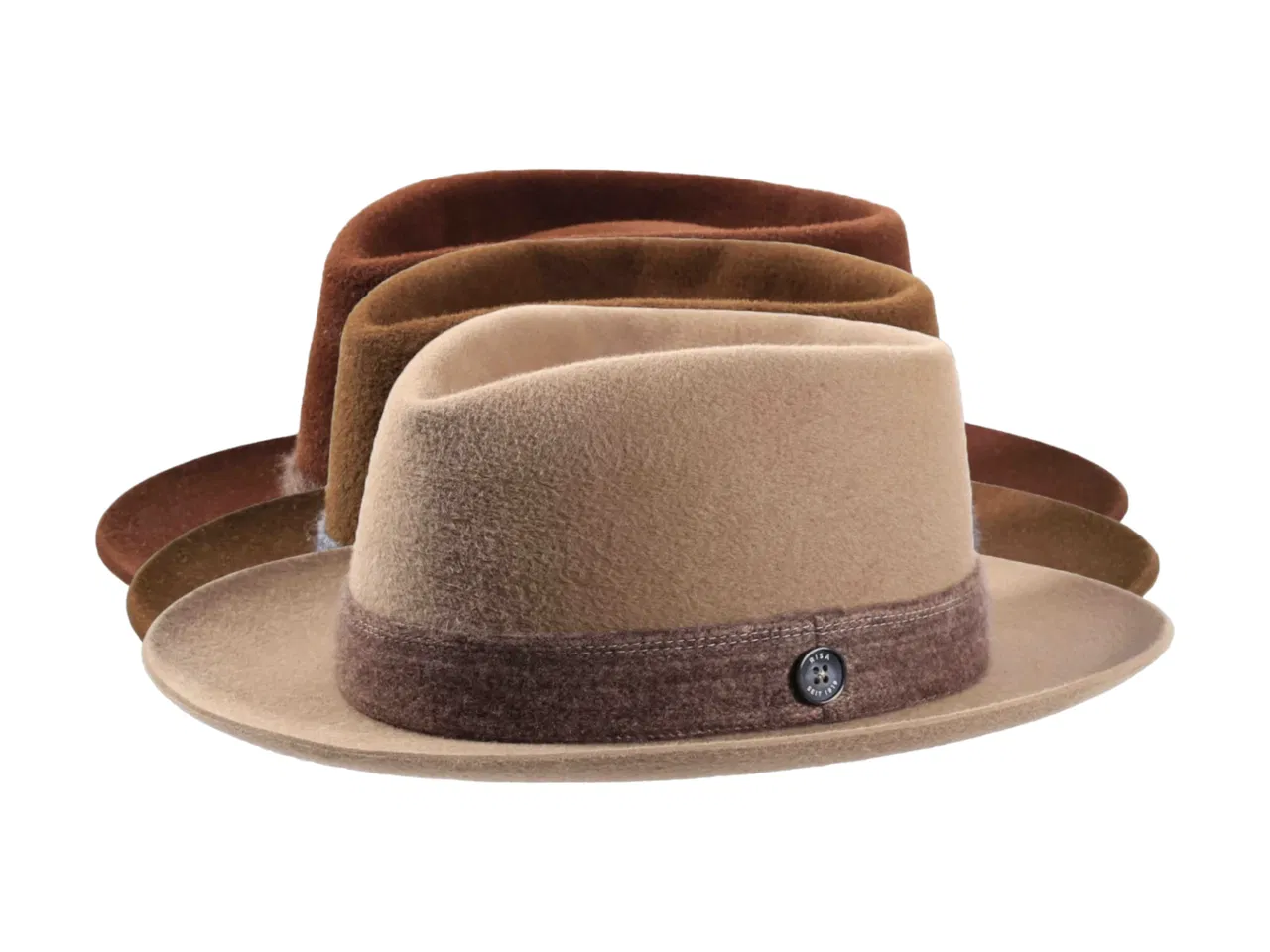 Fedora Velours „Folly Ribon“ Shapable – handgefertigt in der Schweiz