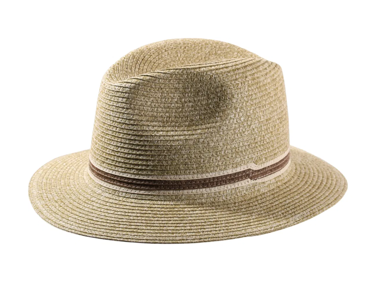 Sommerhut Fedora Color aus Cellulose in Jeans-, Orange- und Senf-Melange