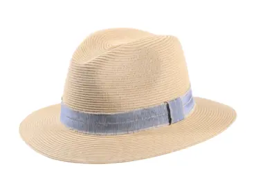 Sommerhut Fedora Viscose Fino in Mittelbeige mit Jeanshutband