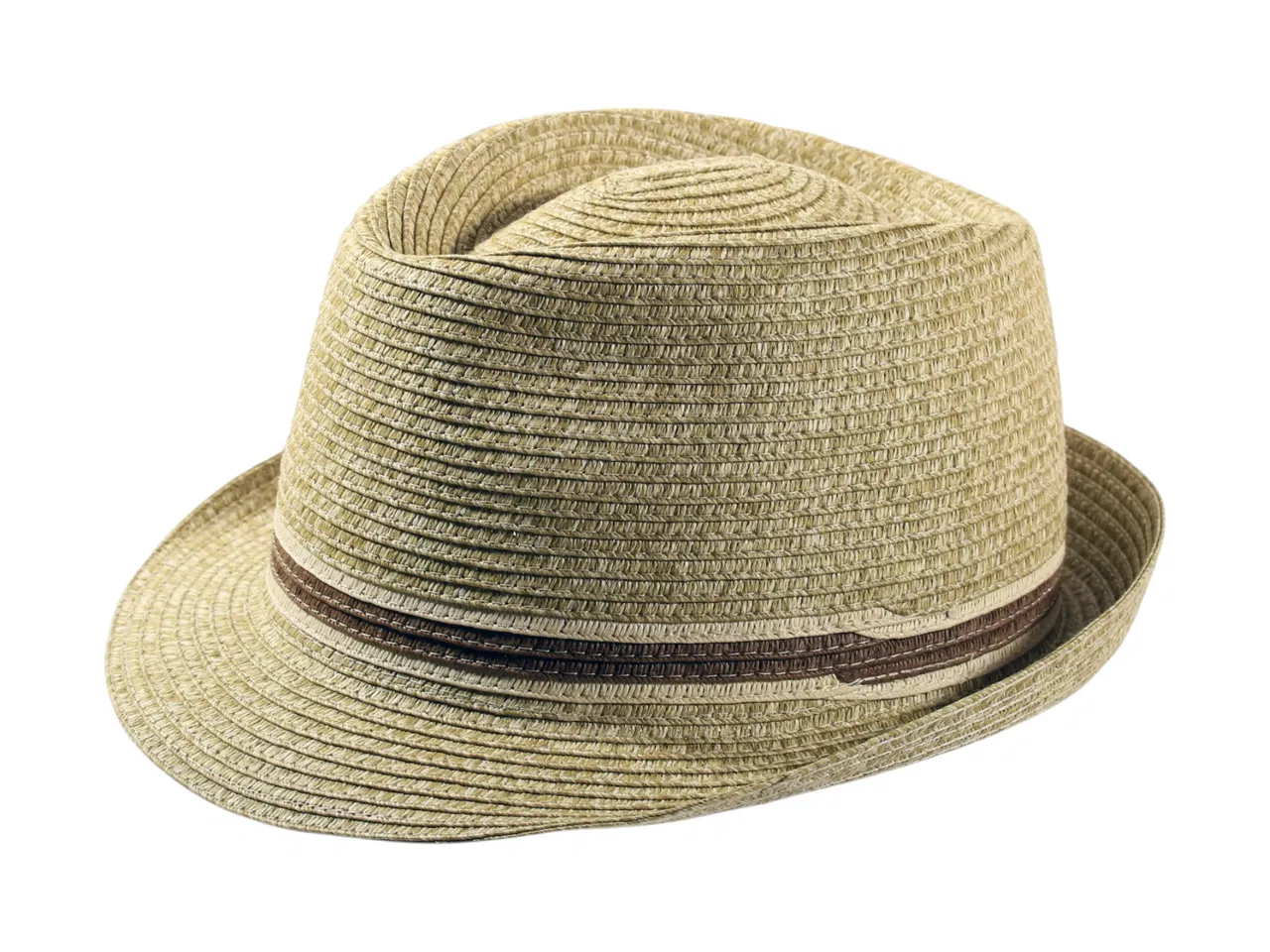 Trilby Sommerhut aus Viscose Paper in Jeans-, Orange- und Senf-Melange