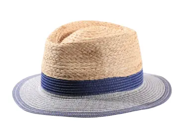 Fedora Sommerhut in Rot, Jeans oder Mittelbraun aus Raffiamix