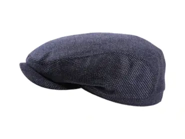 Schiebermütze aus Wolle-Kaschmir in Marineblau