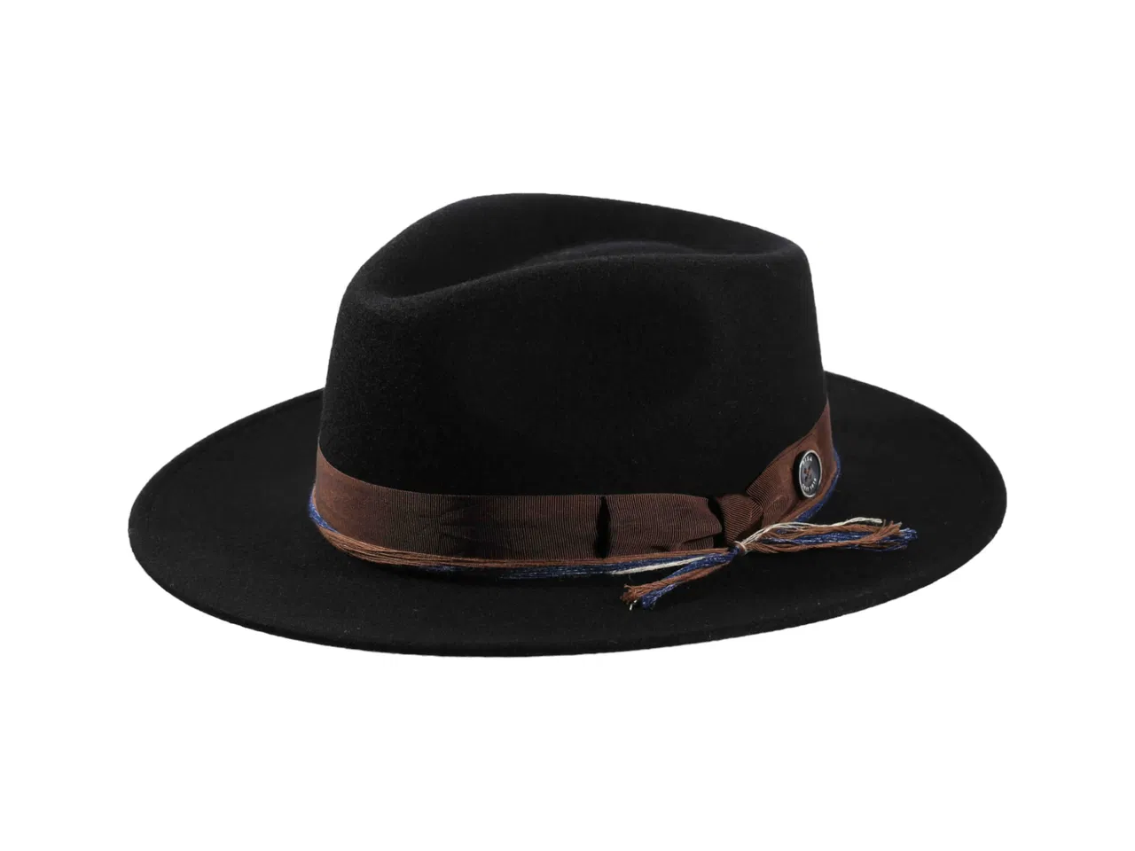 Fedora Wollfilz „Waxed Ribbon“ mit Rebsband, handgefertigt in der Schweiz