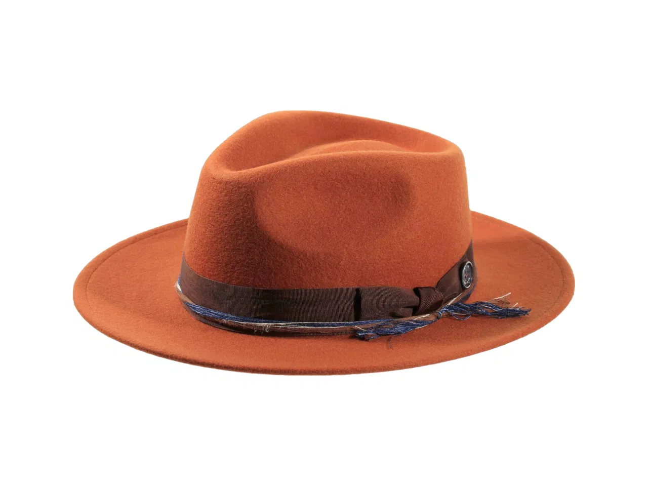 Fedora Wollfilz „Waxed Ribbon“ mit Rebsband, handgefertigt in der Schweiz