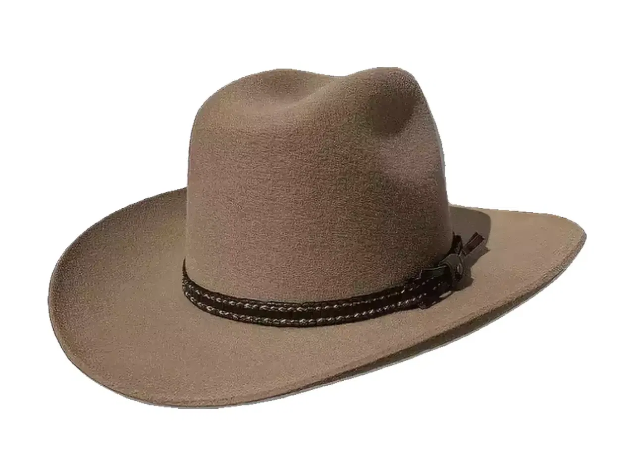 Westernhut Desperado in Camel mit Lederhutband in Braun