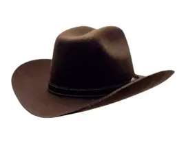 Westernhut Rodeo mit spitz zulaufender Krempe in Dunkelbraun