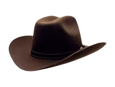 Westernhut Rodeo mit spitz zulaufender Krempe in Dunkelbraun