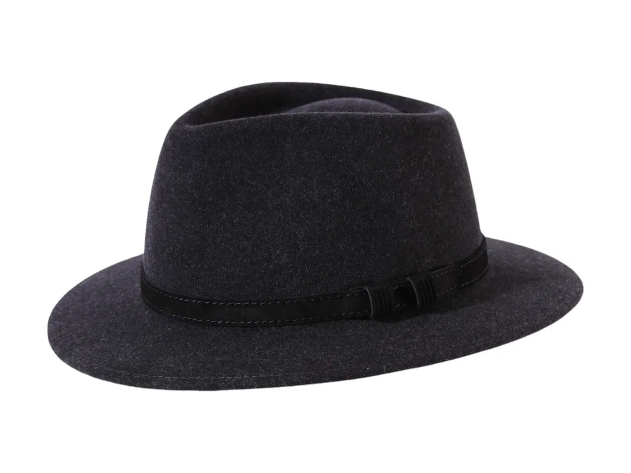 Filzhut City meliert mit Lederhutband
