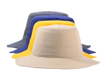 Outdoorhut gewachst in Gelb, Beige, Marine und Anthrazit