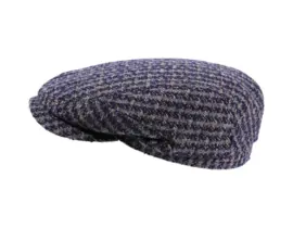 Schiebermütze Martin mit Hahnentritt-Karo in marine/beige