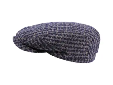 Schiebermütze Martin mit Hahnentritt-Karo in marine/beige